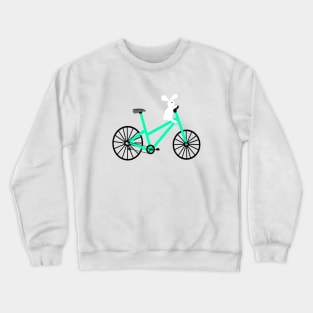 Bunny On A Bicycle Crewneck Sweatshirt